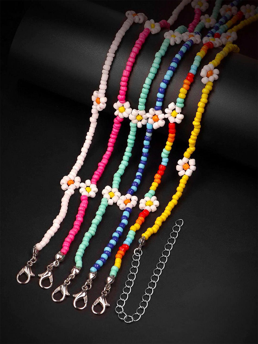 melbees by yellow chimes girls set of 6 beads necklace