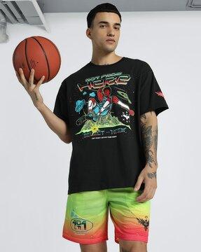 melo oversized basketball crew-neck t-shirt