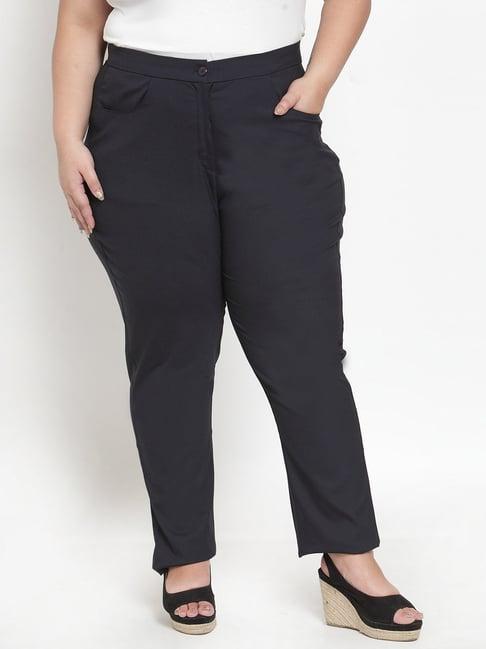 melon by pluss black cotton trousers