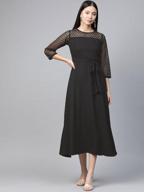 melon by pluss black regular fit dress