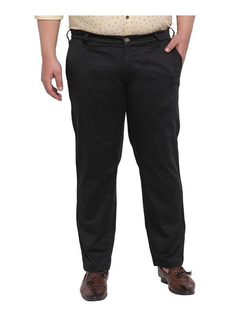 melon by pluss black regular fit trousers