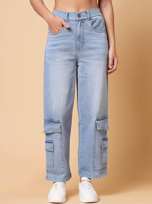 melon by pluss blue regular fit mid rise jeans