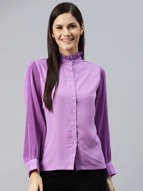 melon by pluss mauve regular fit shirt