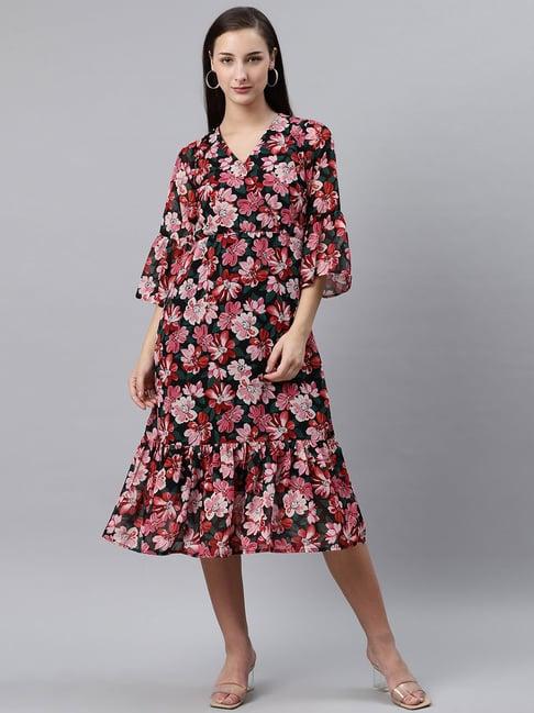 melon by pluss multicolor floral print dress