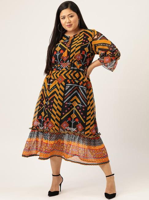 melon by pluss multicolor printed dress