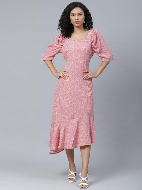 melon by pluss pink floral print dress