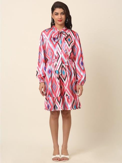 melon by pluss pink printed a-line dress