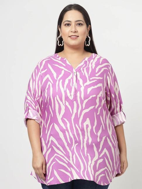 melon by pluss purple printed tunic