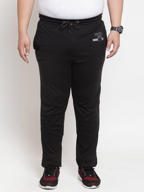 melon by pluss z black cotton regular fit plus size trackpants