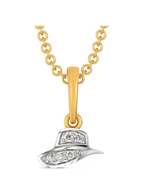 melorra 18 kt gold & diamond pendant without chain