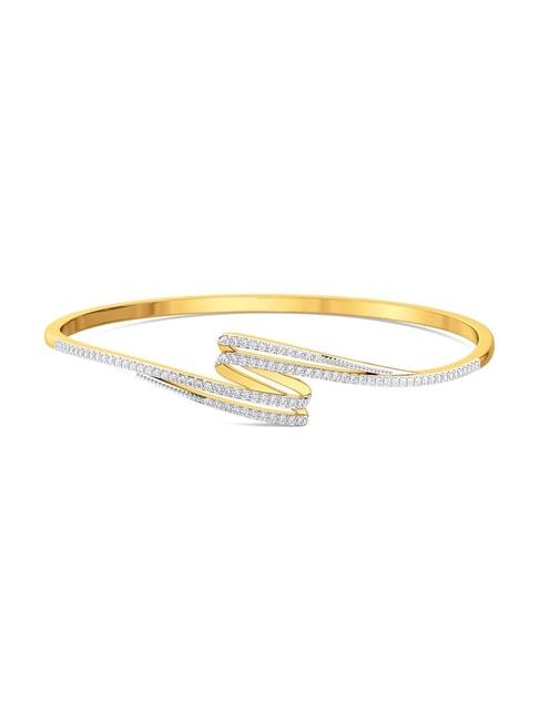 melorra 18k gold & diamond confetti twirls bangle for women