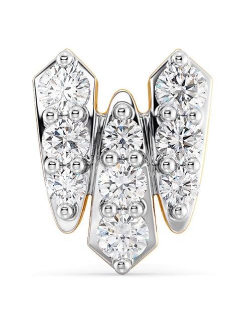 melorra 18k gold & diamond frankly swank nosepin for women