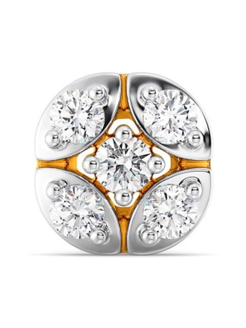 melorra 18k gold & diamond wheel vision nosepin for women