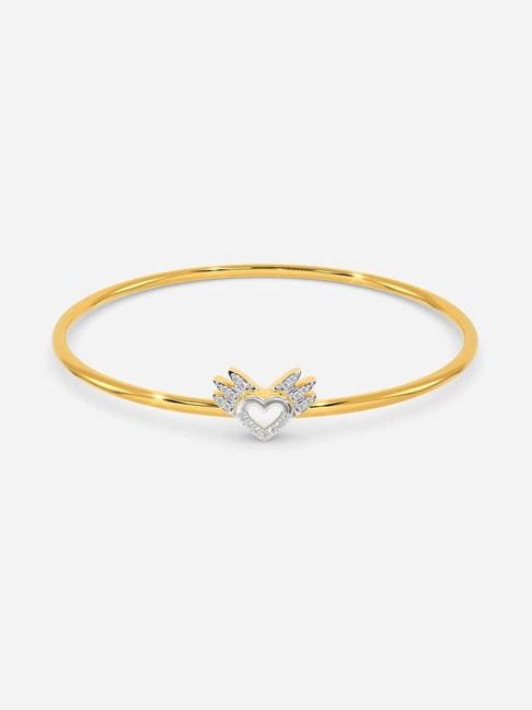 melorra 18k gold & diamond zipped affair bangle for women