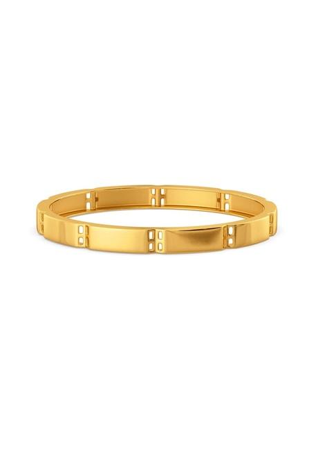 melorra 18k gold check it casual bangle for women