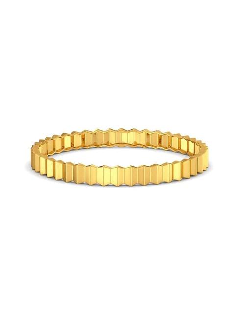 melorra 18k gold crease folds bangle for women