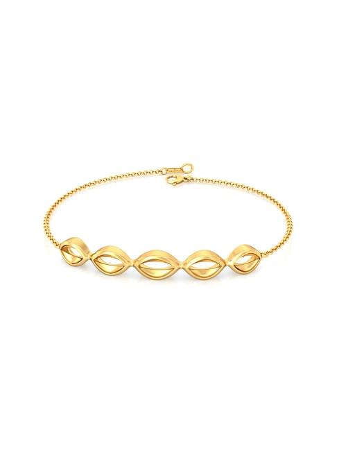 melorra 18k gold cryptical elliptical bracelet for women