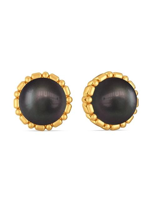 melorra 18k gold dark drapes earrings for women