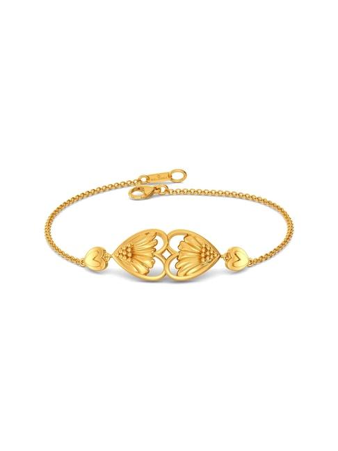 melorra 18k gold flower kissed bracelet for women