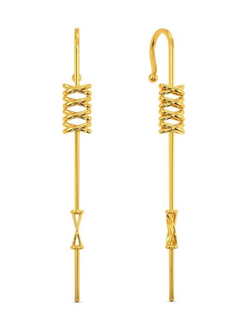 melorra 18k gold kriss kross lace earrings for women