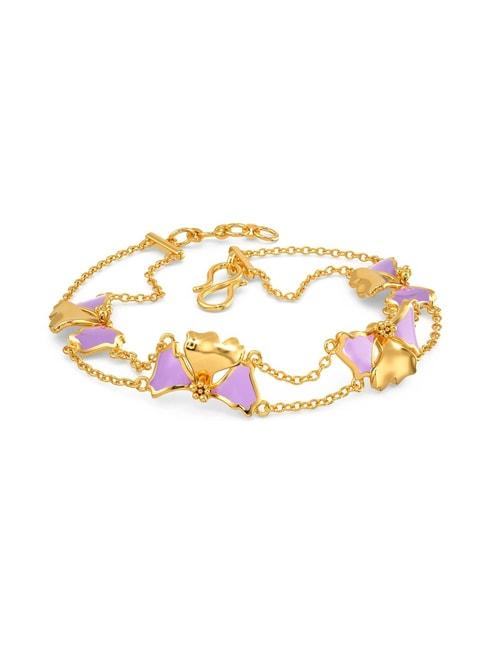 melorra 18k gold lilac drizzle bracelet for women