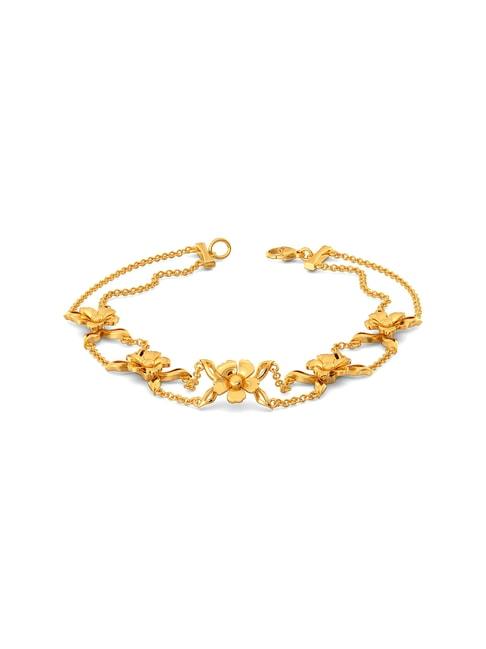 melorra 18k gold midnight florals bracelet for women