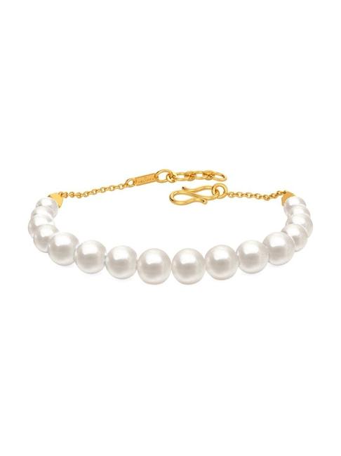 melorra 18k gold pearl gala bracelet for women
