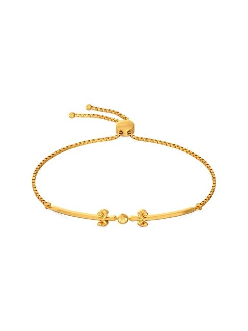 melorra 18k gold roman capitals bracelet for women