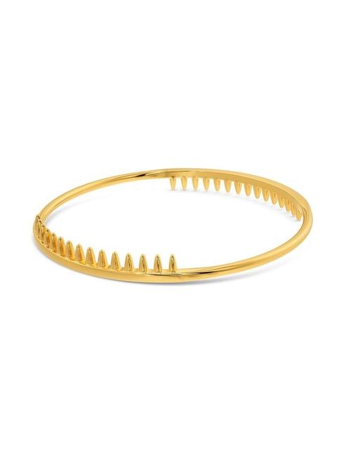 melorra 18k gold sleek n secure bangle for women