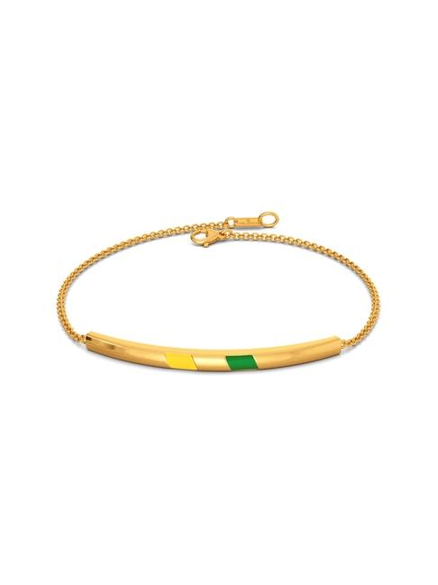 melorra 18k gold varsity greens bracelet for women