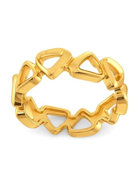 melorra 18k yellow gold gangsta edge ring for women
