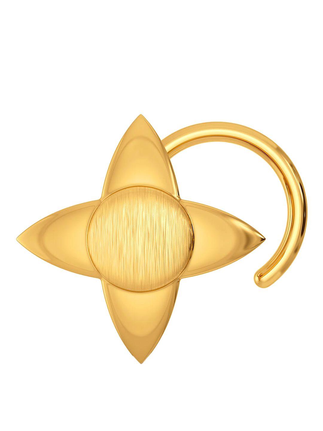 melorra 18kt gold gold-toned star nose pin
