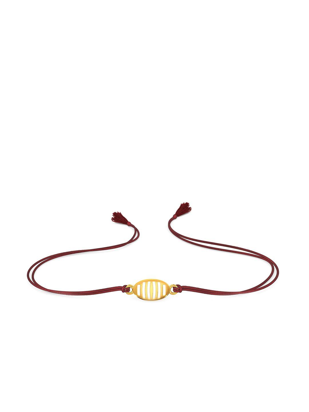melorra 18kt tied together gold bracelets rakhi