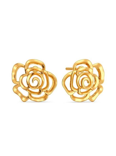melorra blooming florals 18 kt gold earrings