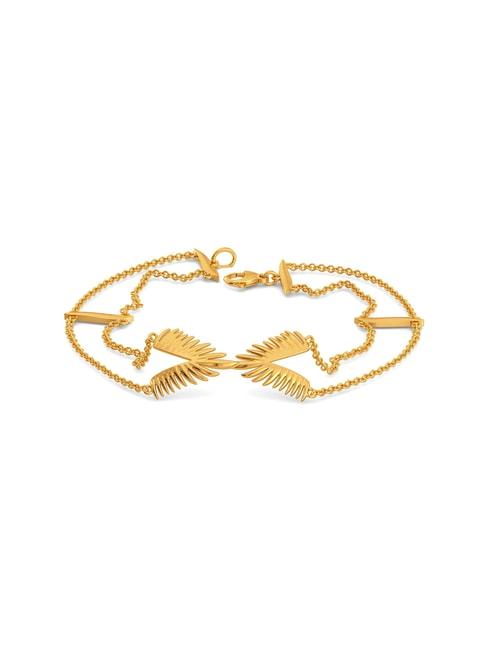 melorra feather feels 18k gold bracelet for women