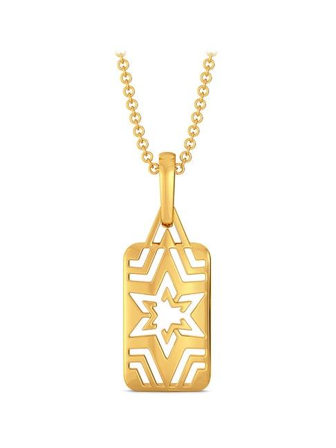melorra golden trio 18 kt gold pendant without chain