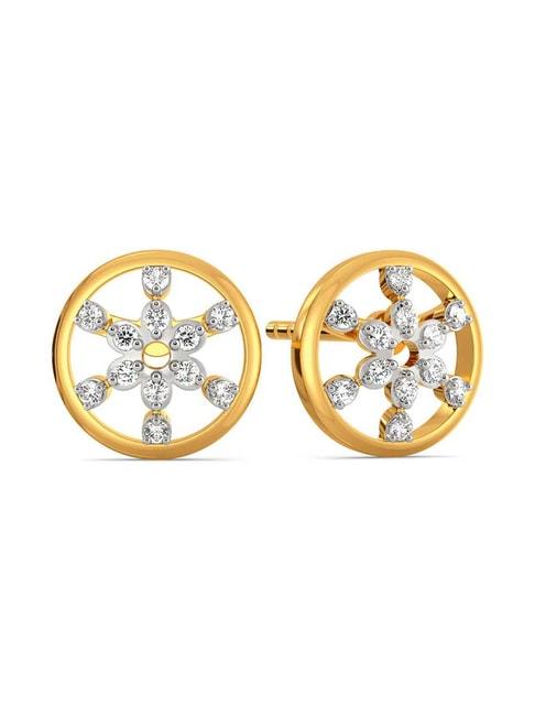 melorra lace broderie 18 kt gold & diamond earrings