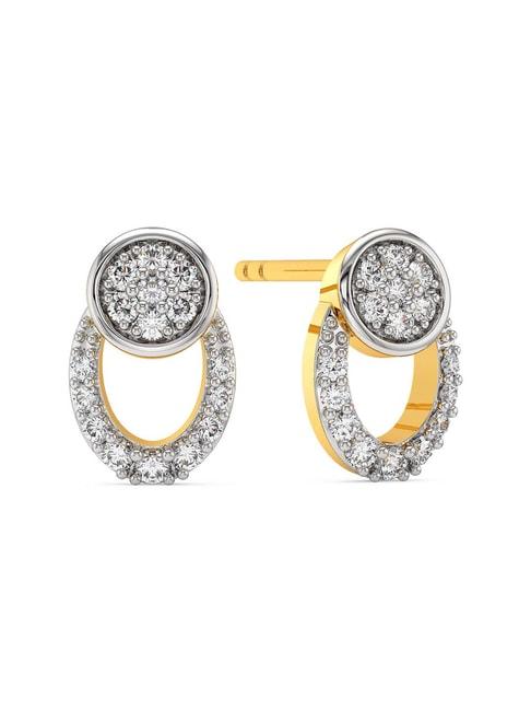 melorra lateral layers 18 kt gold & diamond earrings