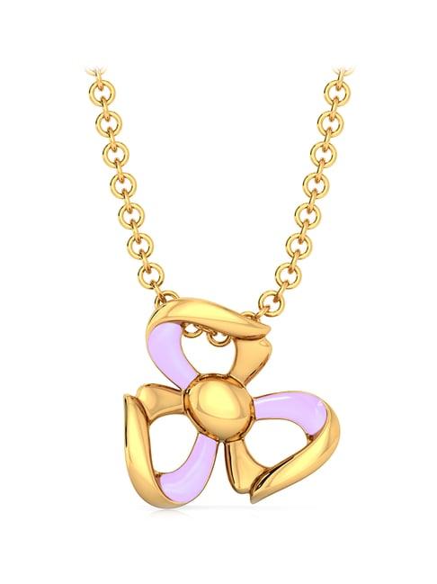 melorra prim & purple 18 kt gold pendant without chain