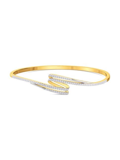 melorra 18k gold & diamond confetti twirls bangle for women