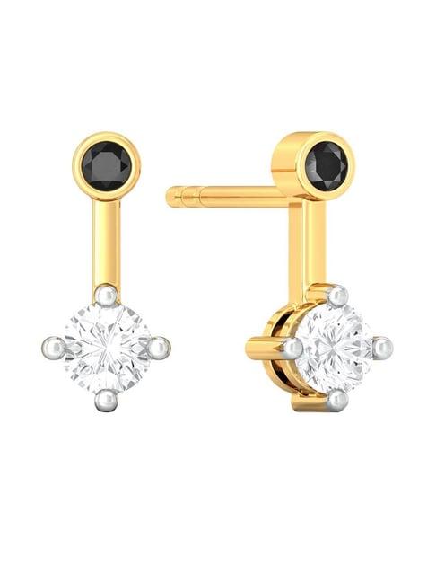 melorra 18k gold & diamond night & day earrings for women