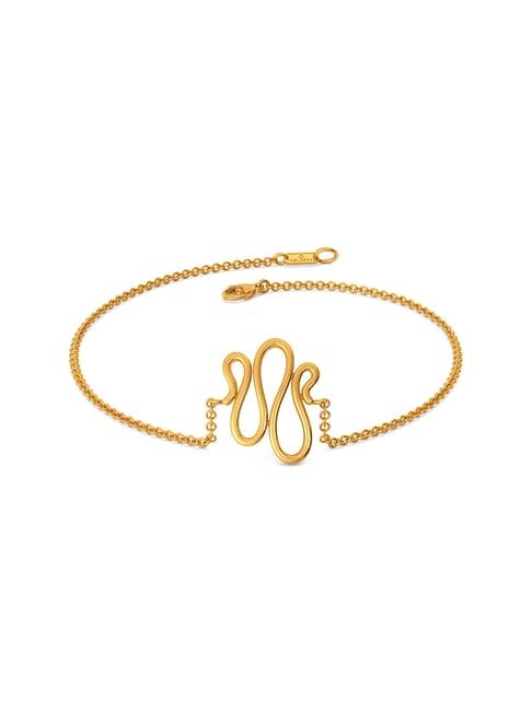 melorra 18k gold wale weaves bracelet for women