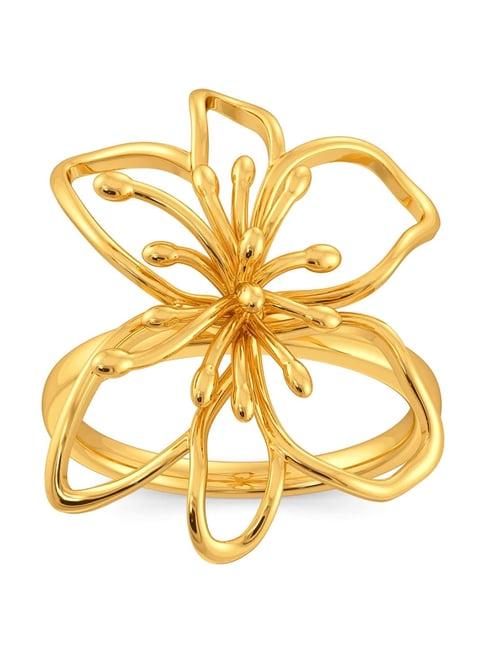 melorra 18k yellow gold lily wonderland ring for women