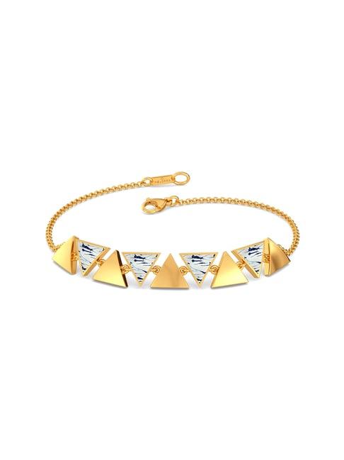 melorra blue shibori 18k gold bracelet for women