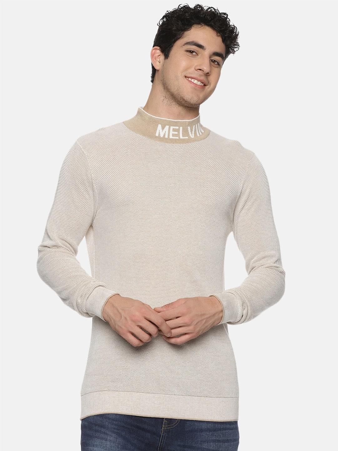melvin jones mock collar pure cotton sweatshirt