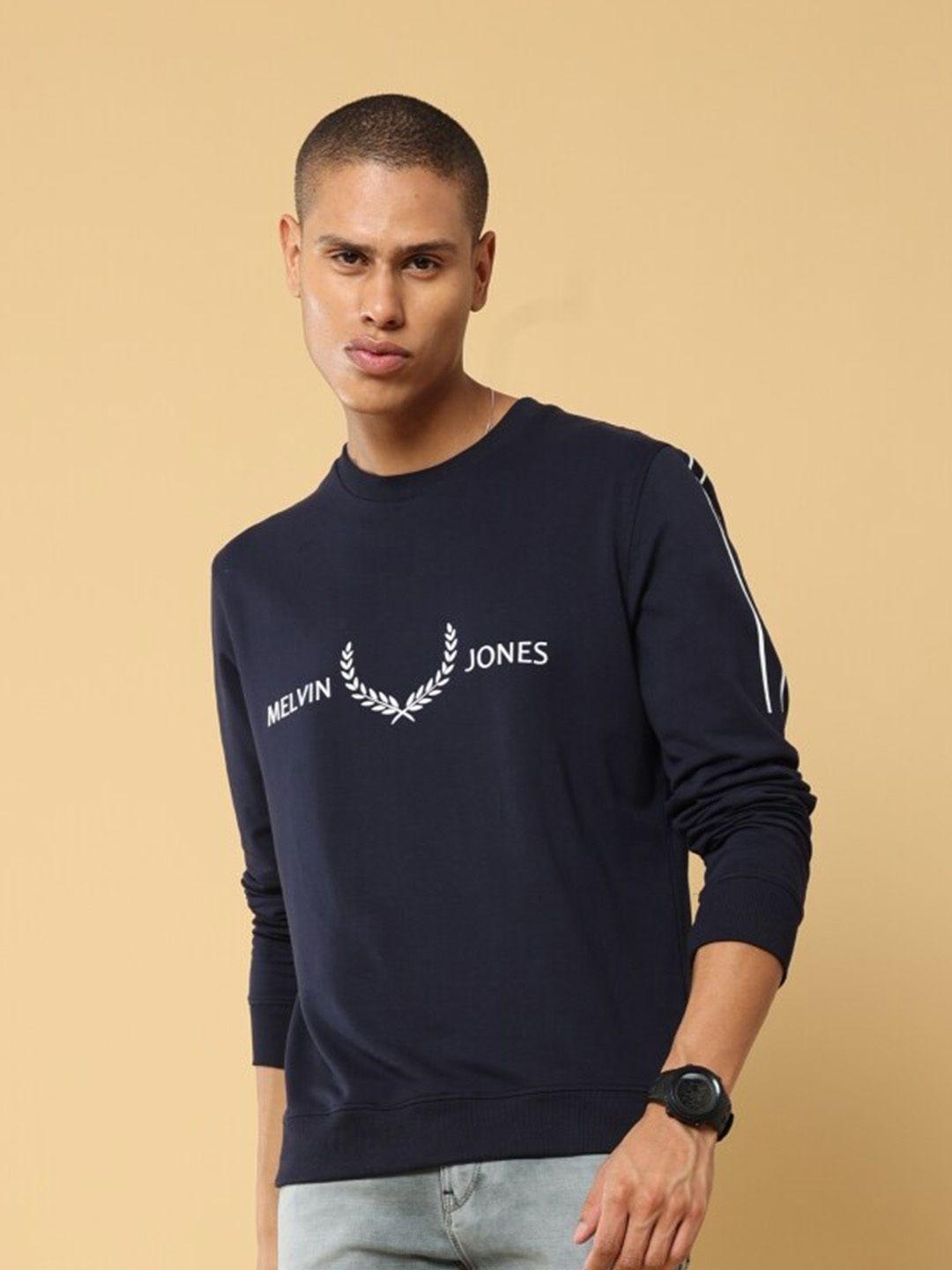 melvin jones brand logo printed cotton sweatshirt