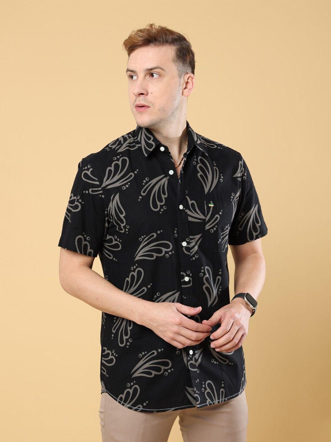 melvin jones comfort abstract printed pure cotton casual shirt