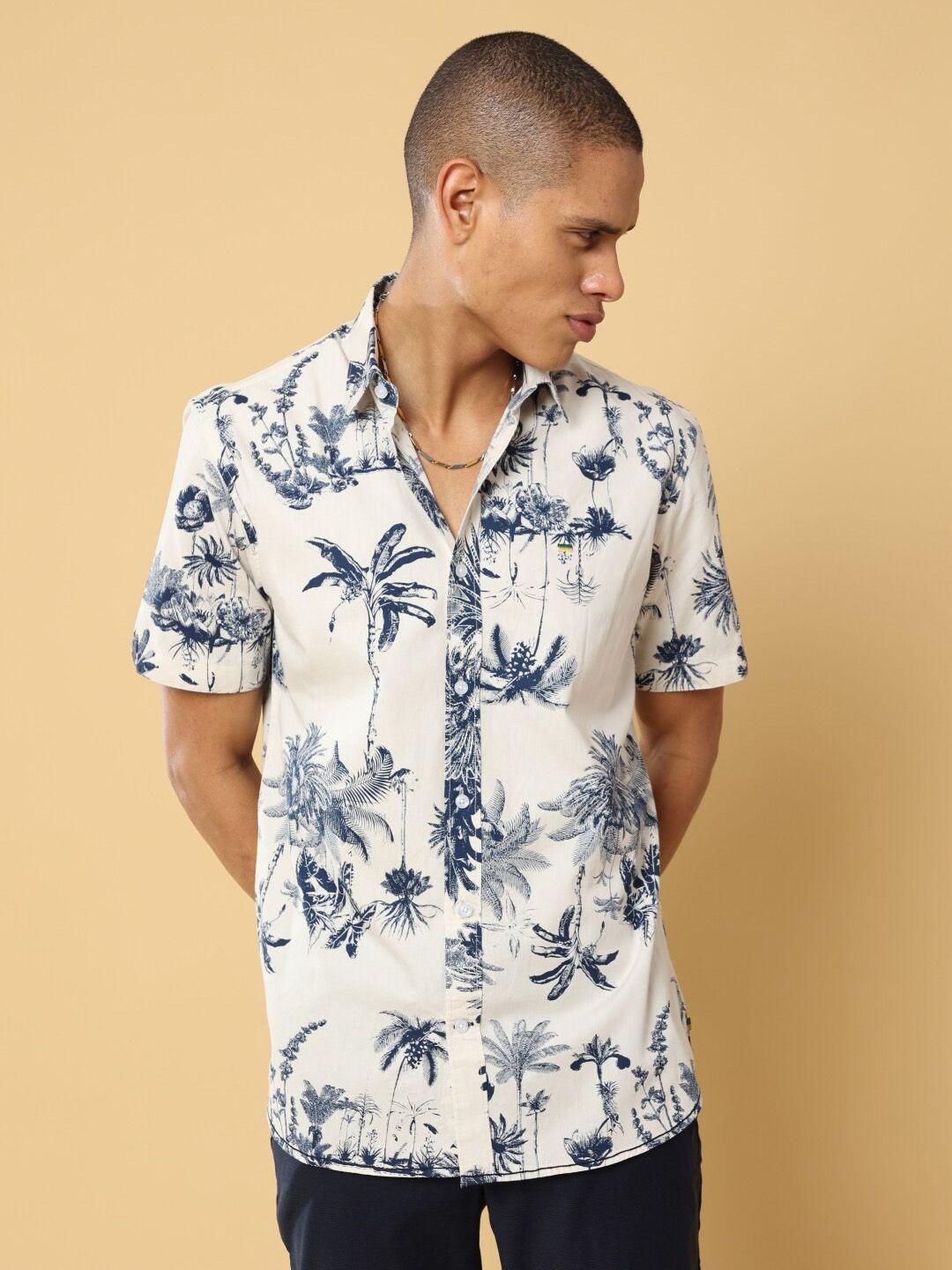 melvin jones printed comfort cotton casual shirt