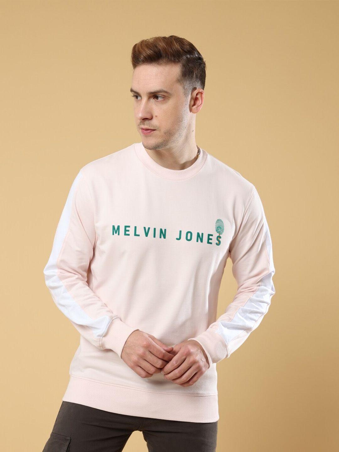 melvin jones typographic printed pure cotton sweatshirt