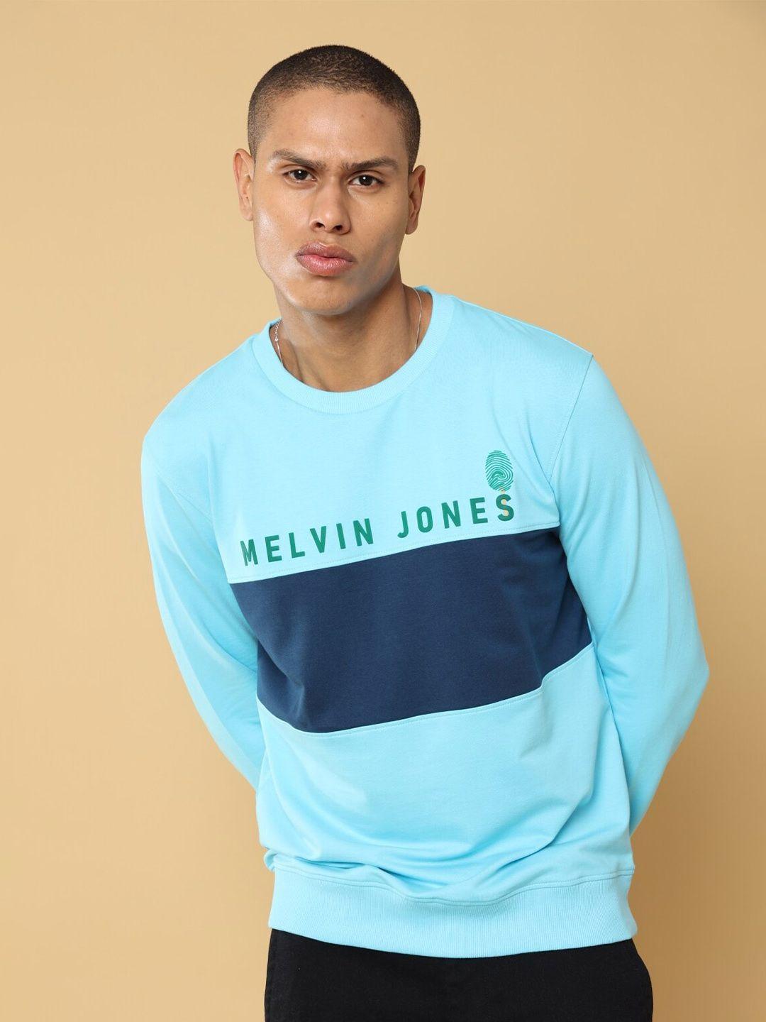 melvin jones typography printed long sleeves pure cotton sweatshirt